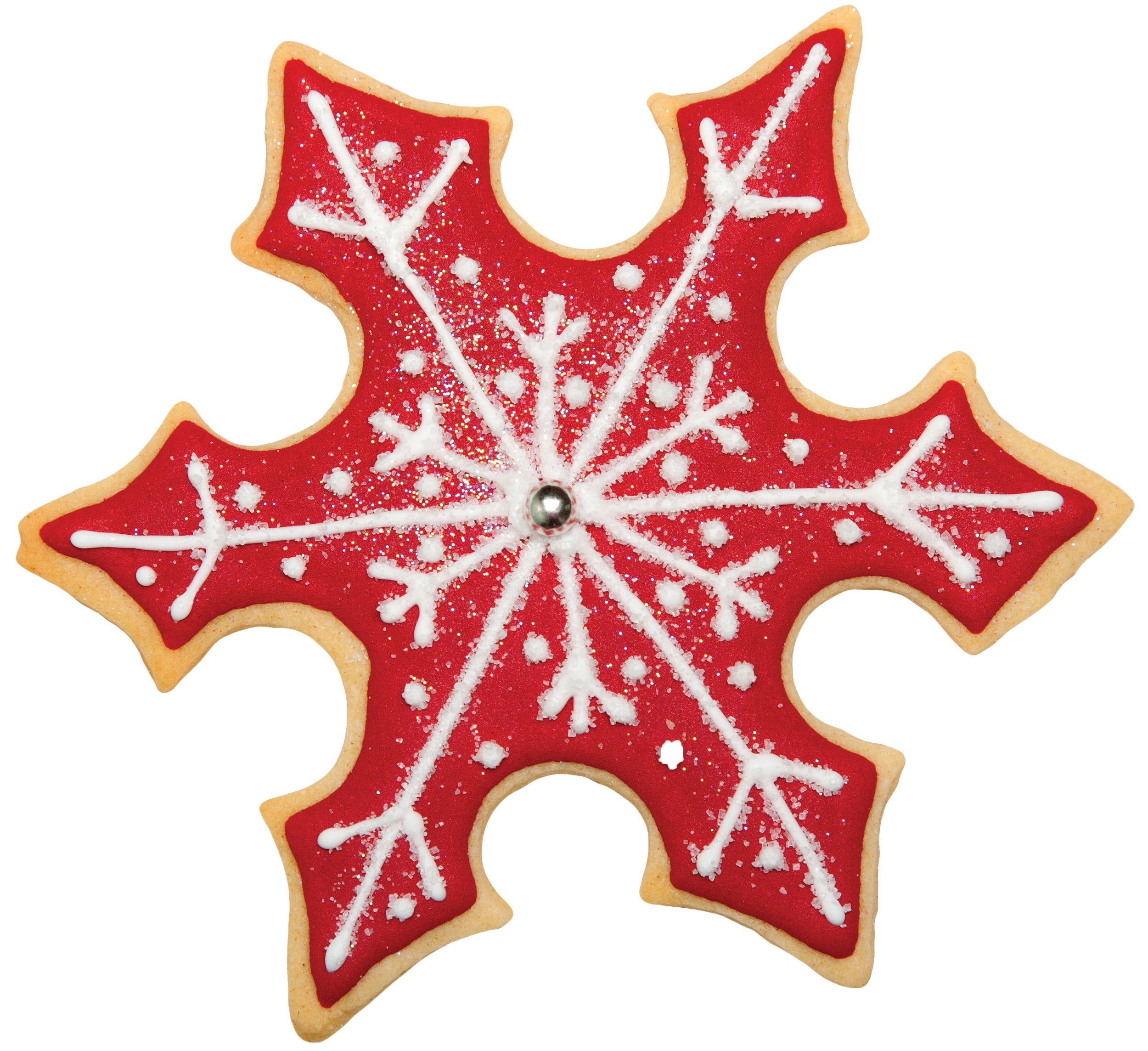 Red snowflake cookie