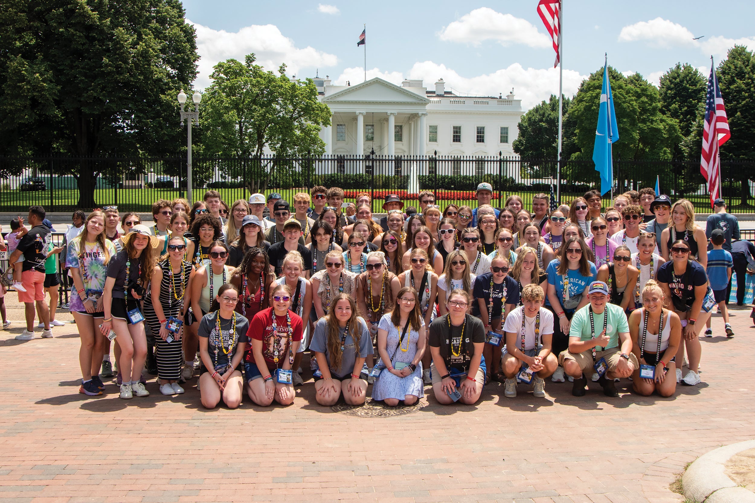 Delegates from Pennsylvania and New Jersey gather for a photo in front of the White House. The students also had the opportunity to visit one of Washington D.C.’s newest museums, The People’s House: A White House Experience.