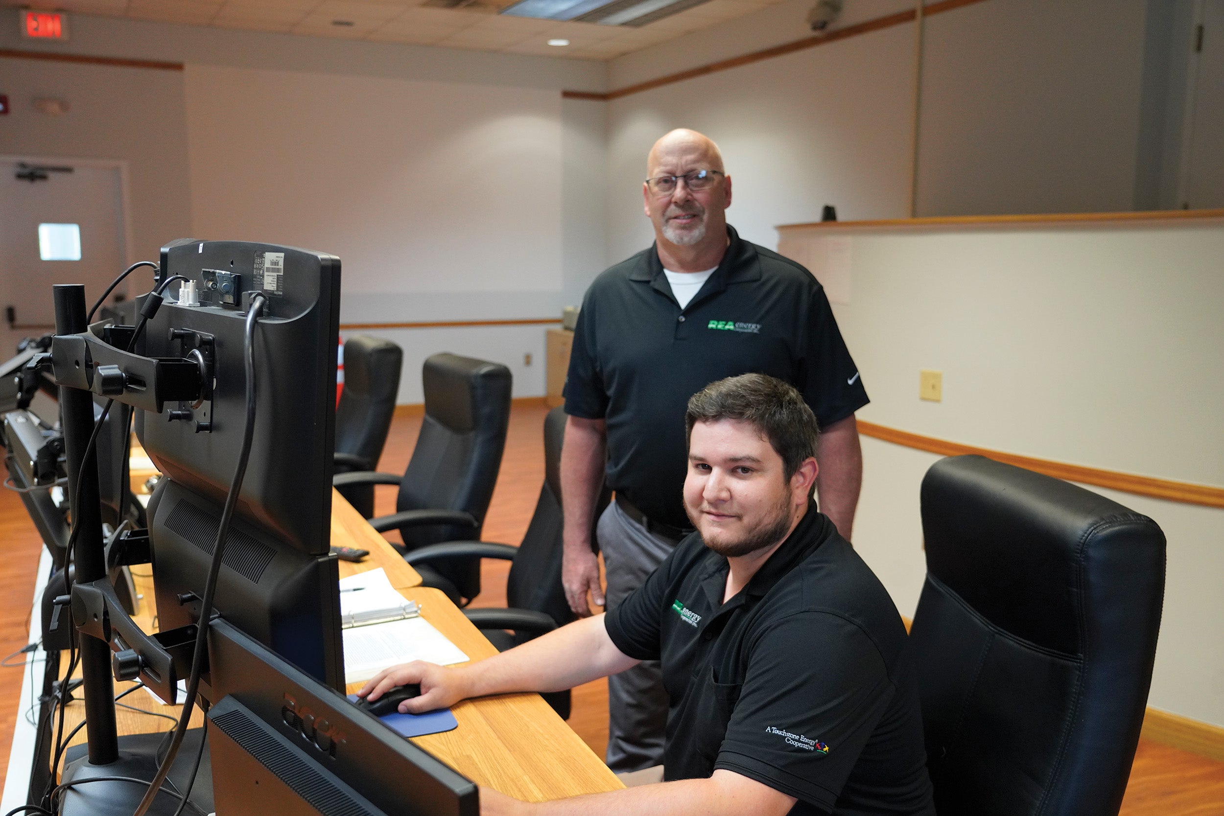 Vice Chairman Wayne Farabaugh, standing, who’s worked at Indiana Tool & Die for 42 years, is committed to giving young adults a start in the business.