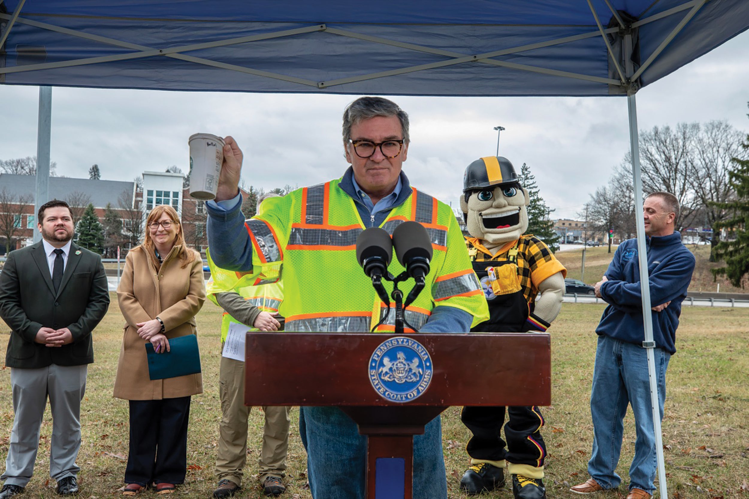 Pennsylvania’s Secretary of Transportation Michael Carroll kicks off the 2026 Pick Up PA litter cleanup initiative