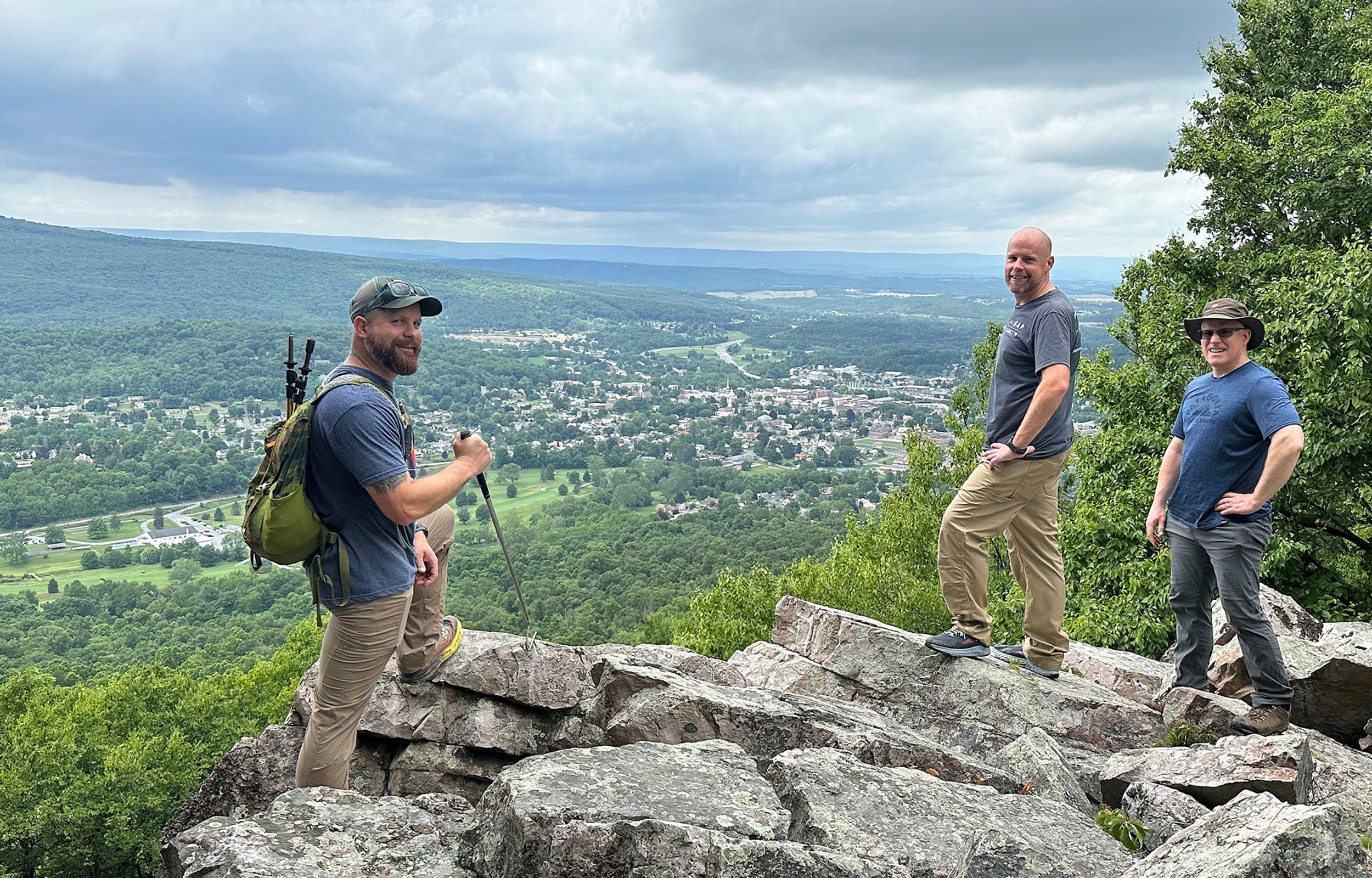 feaser and friends overlooking bedford